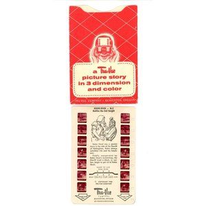 Vintage Tru Vue Tru-Vue Film Card Robin Hood Battles the‎ Evil Knight M-2 3D 3-D